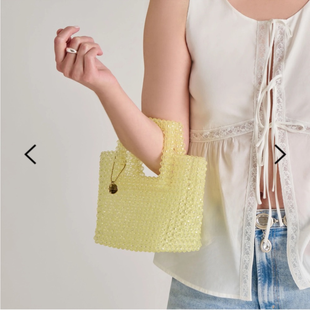 Dolce Vita Yellow Beaded Mini Bag